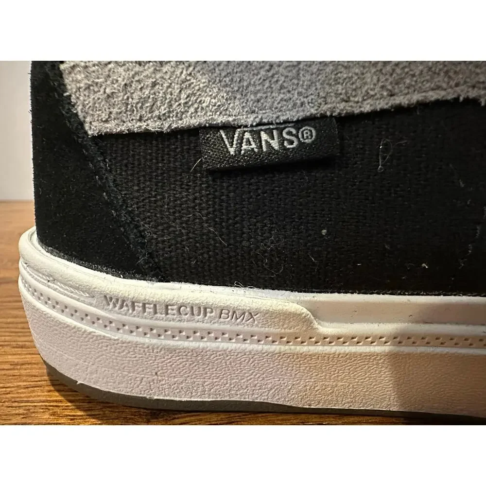 Vans BMX SK8-Hi PopCush Suede Sneakers Men's 6.5 Black White Skate Shoes